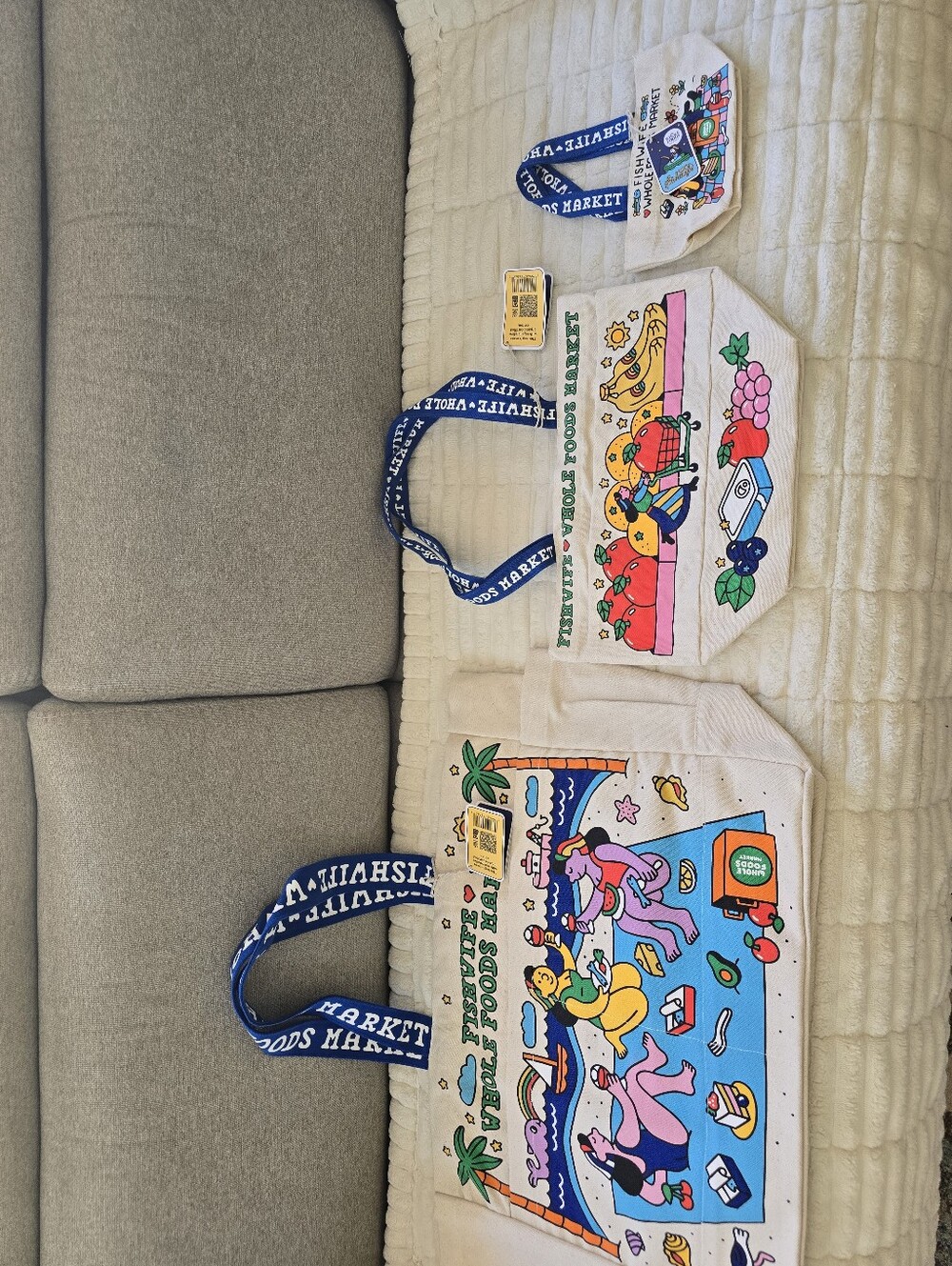 Fishwife X WholeFoods Tote Bag: Large, Medium And Mini - Picture 8 of 8